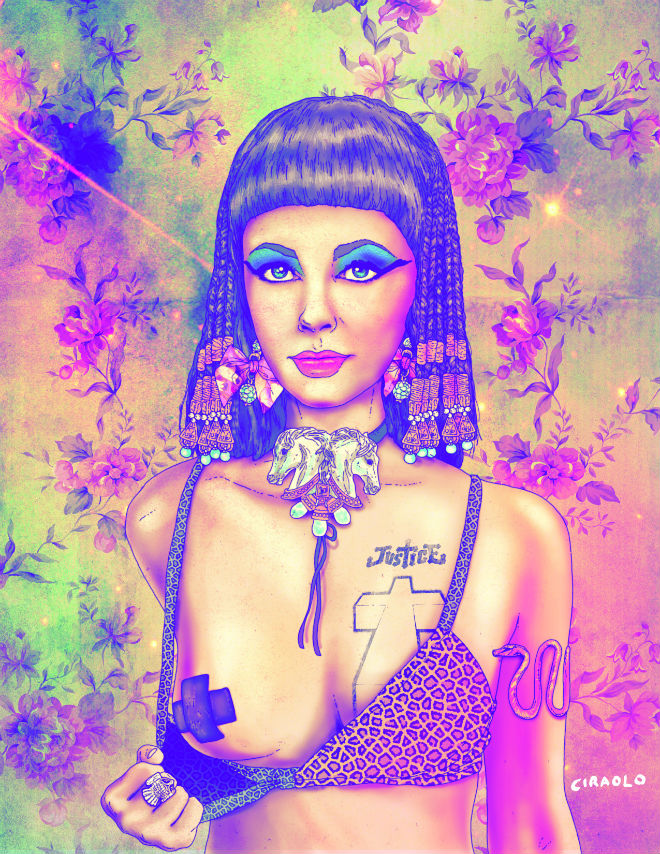 Элизабет Тейлор в образе Клеопатры Элизабет Тейлор в образе Клеопатры