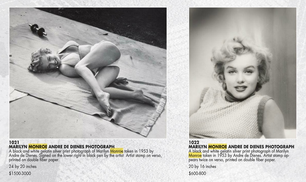 C молотка пустили серьги Монро и первый номер журнала "Playboy" с...